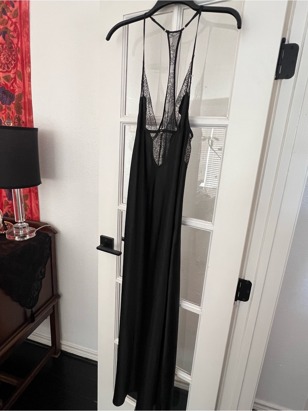 Black Lace-Trim Slip